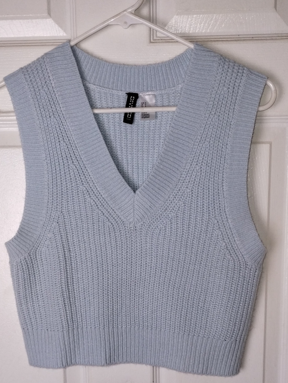 H&M Pale Blue Knit Sweater Vest. Size S